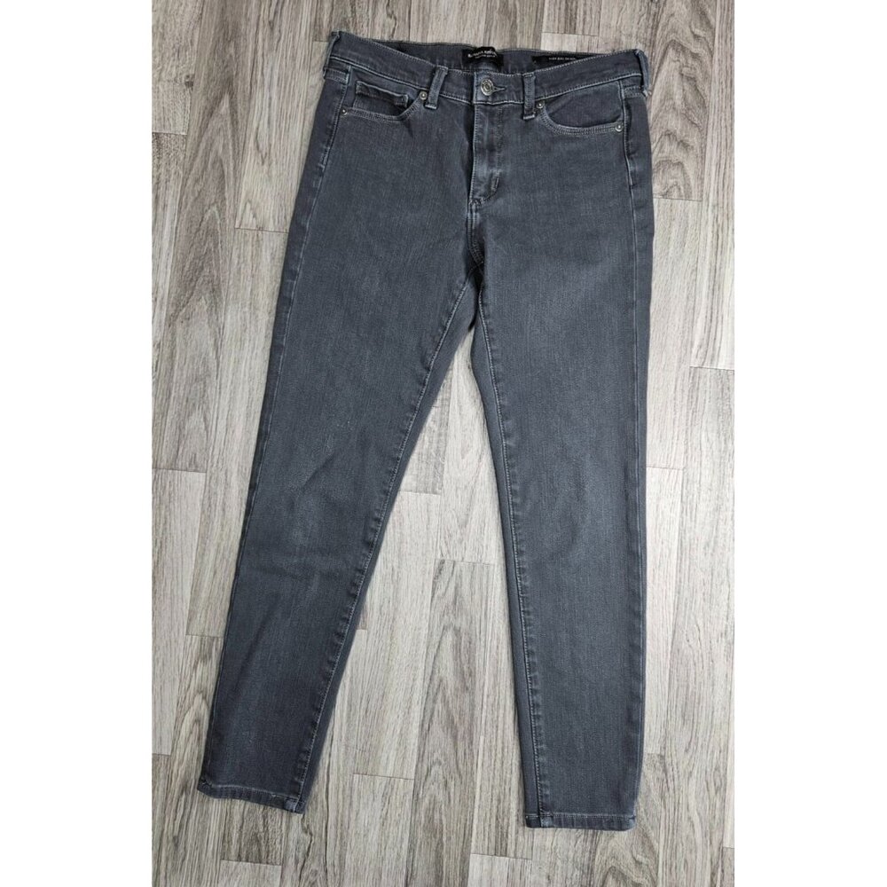 Banana Republic Womens Size 26 High Rise Skinny Grey Premium Denim Jeans